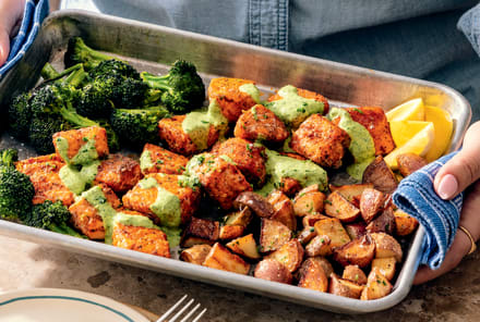 This Creamy Cilantro Salmon Is A Sheet Pan Dinner Worthy Of Company