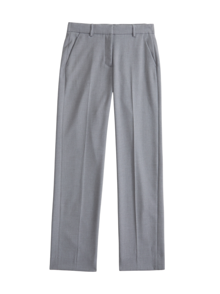 Abercrombie & Fitch Low-Rise Tailored Straight Pants 