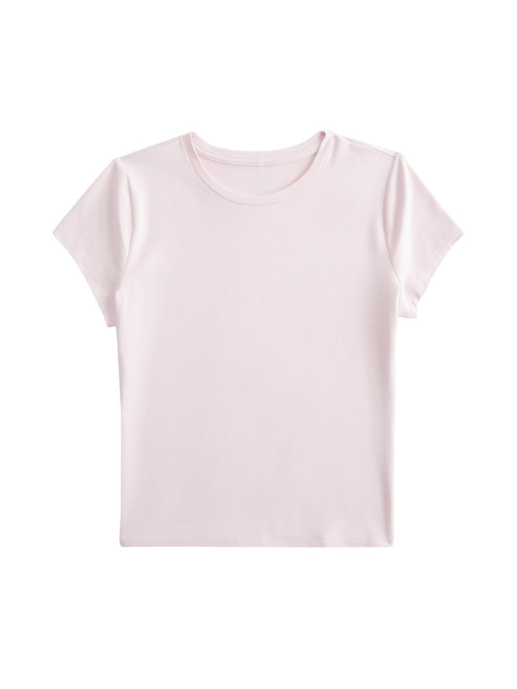 Hollister Soft Stretch Seamless Fabric Longline Baby Tee 