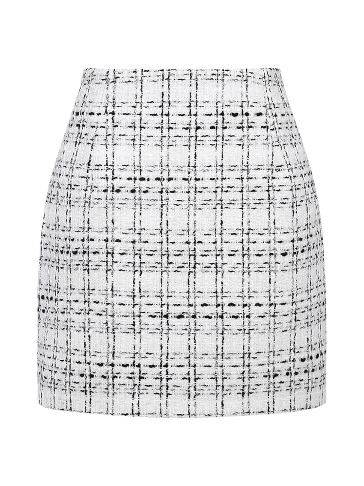 IdealSanxun Tweed Miniskirt 