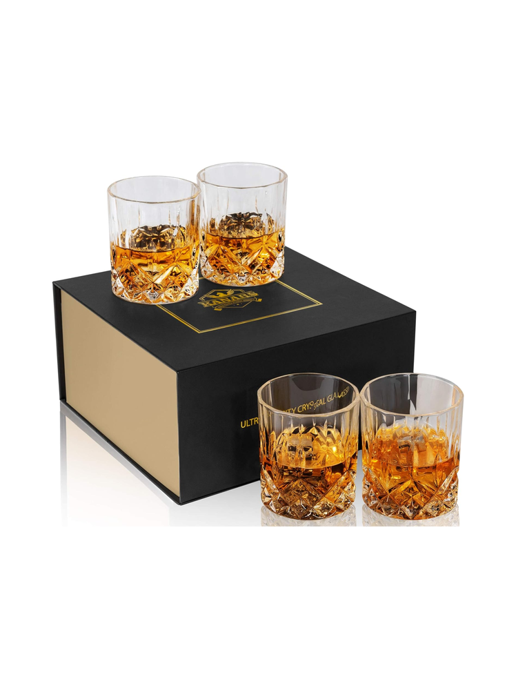 Kanars Old Fashioned Whiskey Glasses with Luxury Box