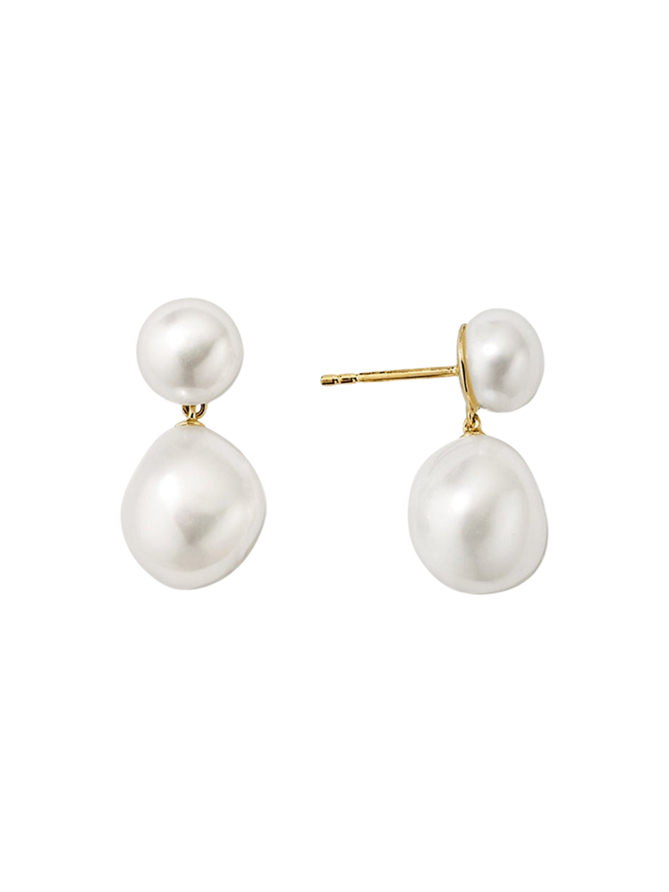 Mejuri Bold Pearl Drop Earrings 