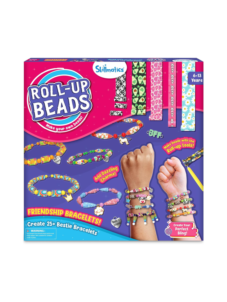 Skillmatics Craft Activity - Roll-Up Beads Friendship Bracelets DIY Kit